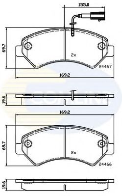 Тормозные колодки COMLINE CBP12247