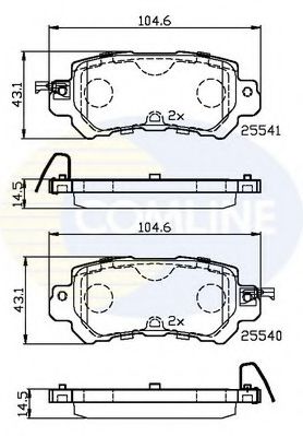 Тормозные колодки COMLINE CBP32241