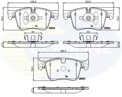 Тормозные колодки COMLINE CBP02250
