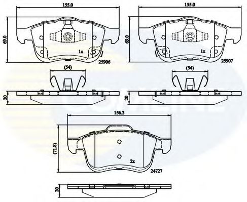 Тормозные колодки COMLINE CBP32280