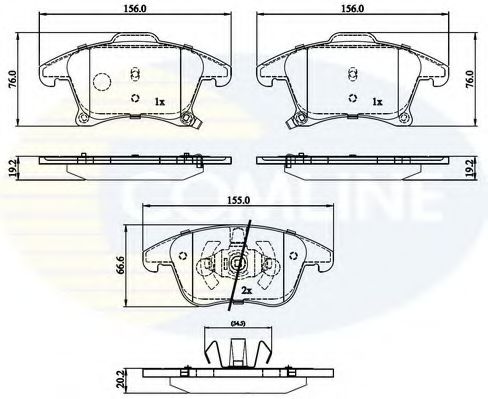 Тормозные колодки COMLINE CBP32286