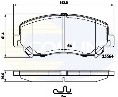 Тормозные колодки COMLINE CBP32252