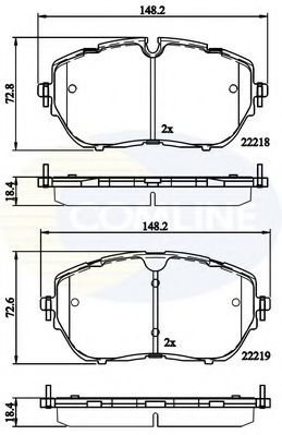 Тормозные колодки COMLINE CBP02260