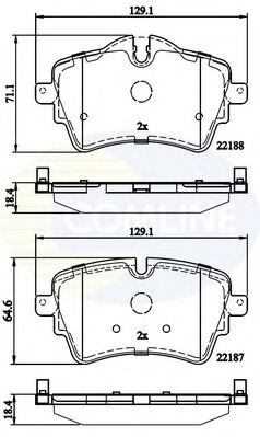 Тормозные колодки COMLINE CBP02261