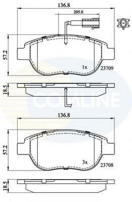 Тормозные колодки COMLINE CBP11038