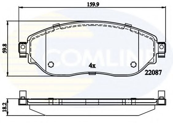 Тормозные колодки COMLINE CBP02285