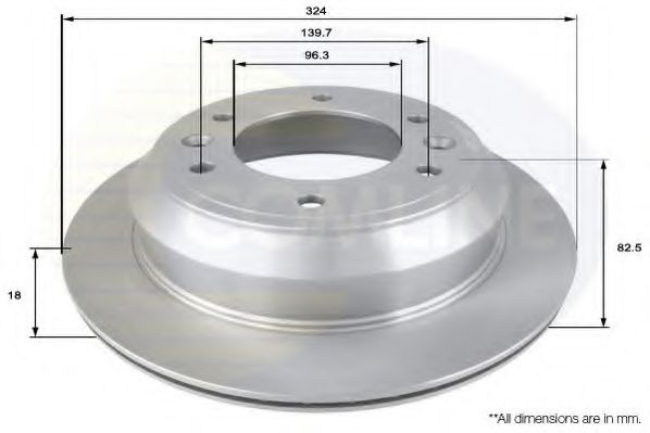Тормозной диск COMLINE ADC2413V