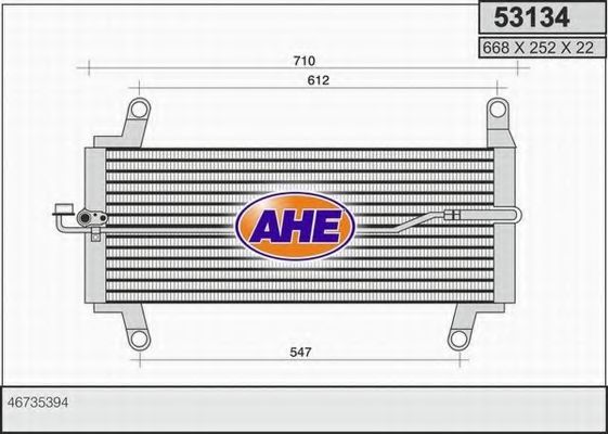 Радиатор кондиционера ahe 53134