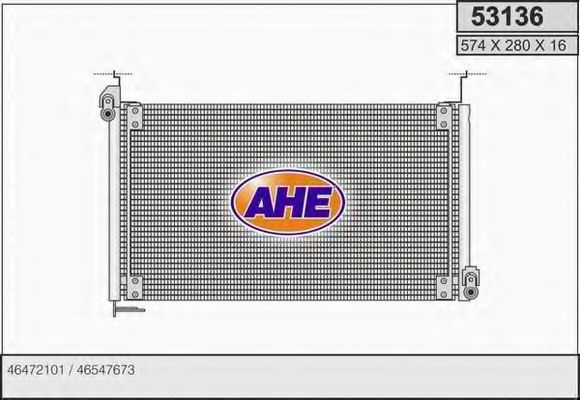 Радиатор кондиционера ahe 53136