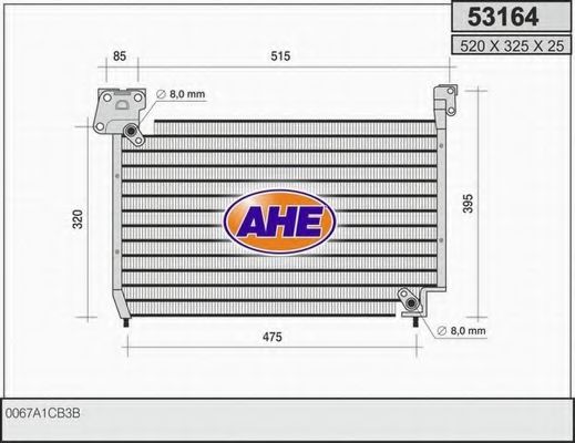 Радиатор кондиционера ahe 53164