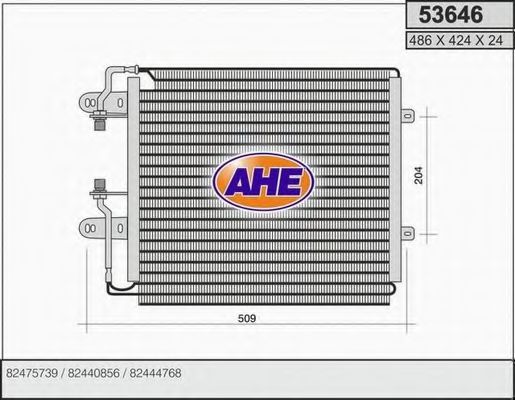 Радиатор кондиционера ahe 53646