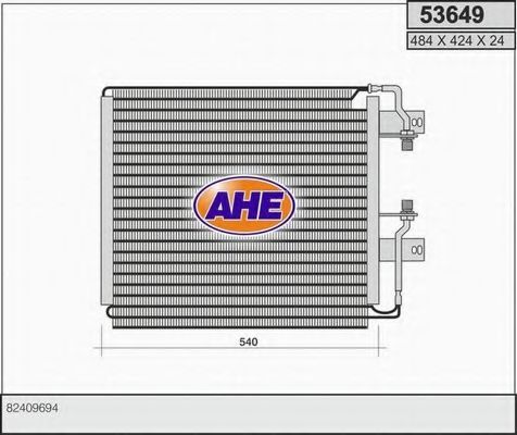 Радиатор кондиционера ahe 53649