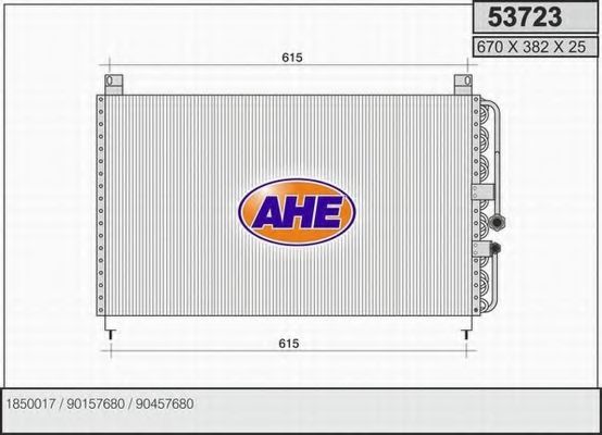 Радиатор кондиционера ahe 53723