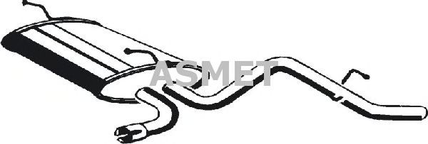 Глушитель выхлопных газов конечный ASMET 24.080