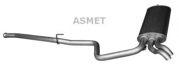 Глушитель выхлопных газов конечный ASMET 01.076