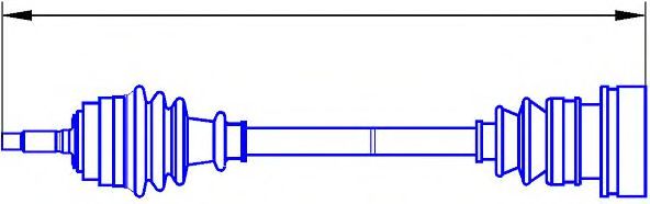 Полуось в сборе sercore 12301