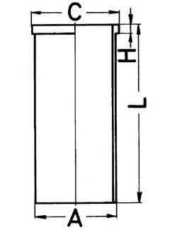 Гильза цилиндра KOLBENSCHMIDT 89501110