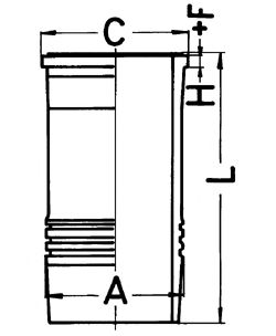Гильза цилиндра KOLBENSCHMIDT 89900110