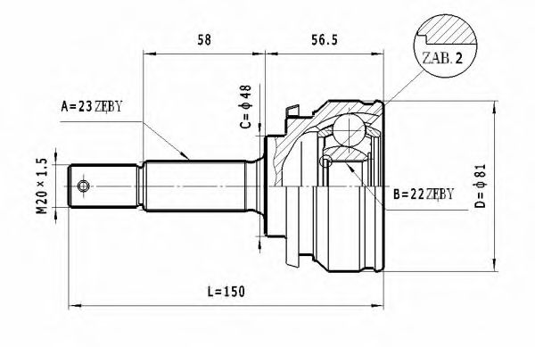 ШРУС с пыльником STATIM C.517