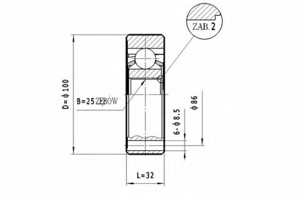 ШРУС с пыльником STATIM CW.040