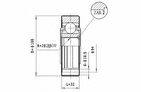 ШРУС с пыльником STATIM CW.041