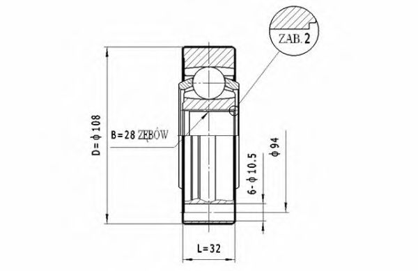 ШРУС с пыльником STATIM CW.043