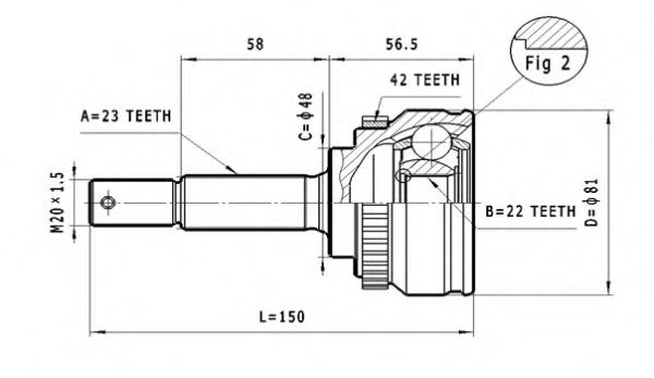 ШРУС с пыльником STATIM C.515