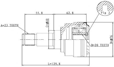 ШРУС с пыльником STATIM CW.031
