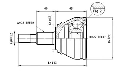 ШРУС с пыльником STATIM C.310