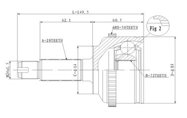 ШРУС с пыльником STATIM C.446