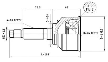 ШРУС с пыльником STATIM C.471