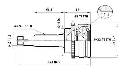 ШРУС с пыльником STATIM C.582