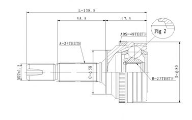 ШРУС с пыльником STATIM C.585