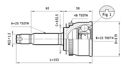 ШРУС с пыльником STATIM C.611