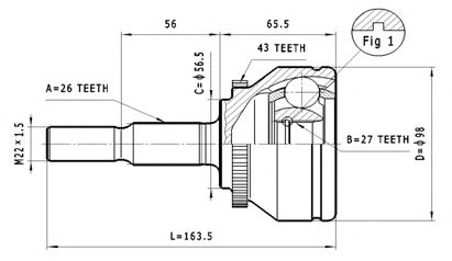 ШРУС с пыльником STATIM C.387