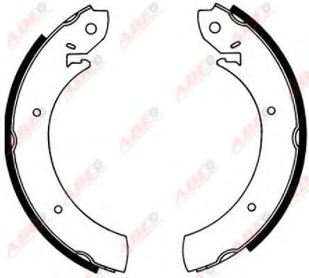 Тормозные колодки барабанные ABE C00502ABE