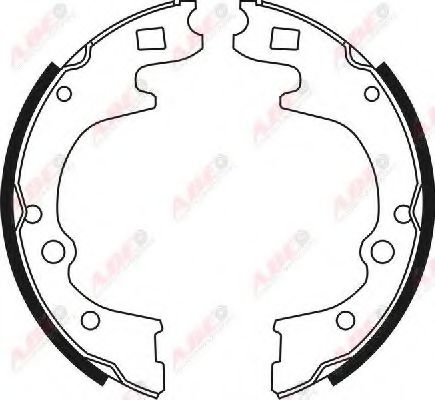 Тормозные колодки барабанные ABE C00517ABE