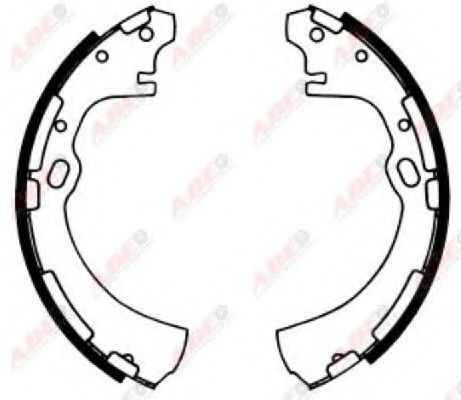 Тормозные колодки барабанные ABE C01038ABE