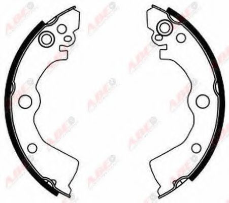 Тормозные колодки барабанные ABE C01042ABE
