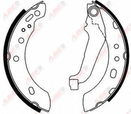 Тормозные колодки барабанные ABE C01043ABE