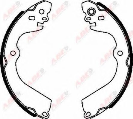 Тормозные колодки барабанные ABE C01065ABE