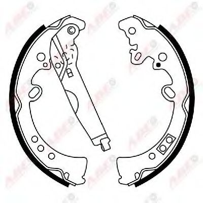 Тормозные колодки барабанные ABE C02076ABE