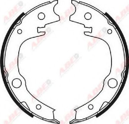 Тормозные колодки барабанные ABE C02078ABE