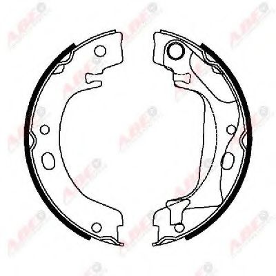 Тормозные колодки барабанные ABE C02080ABE