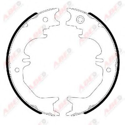 Тормозные колодки барабанные ABE C02086ABE