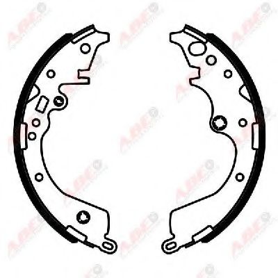 Тормозные колодки барабанные ABE C02090ABE Тормозные колодки барабанные ABE C02090ABE