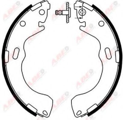 Тормозные колодки барабанные ABE C03043ABE