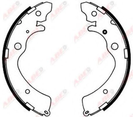 Тормозные колодки барабанные ABE C04011ABE