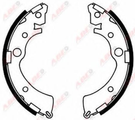 Тормозные колодки барабанные ABE C04012ABE