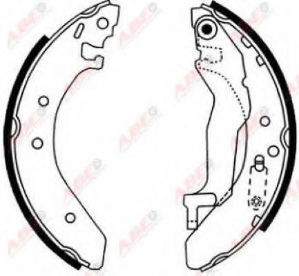 Тормозные колодки барабанные ABE C04015ABE